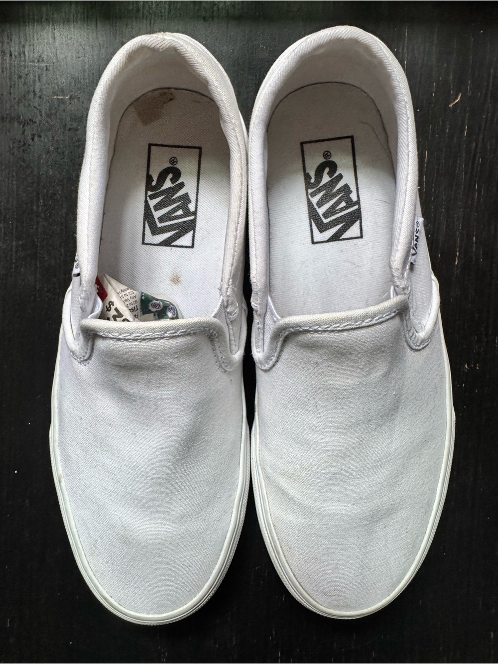 Vans Slip-On Canvas Sneakers - White
